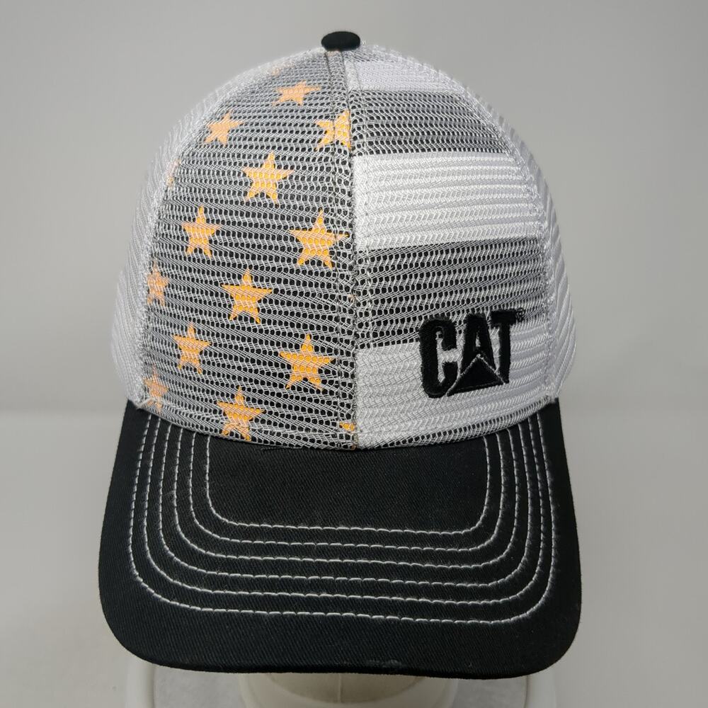CAT Snapback Trucker Hat Multicolor One Size Adjustable Mesh Back Patriotic MPC - Picture 2 of 10